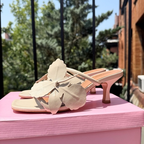 New Free People Intentionally Blank Iris Garden Heels Shoes Cream 39 - Picture 5 of 17